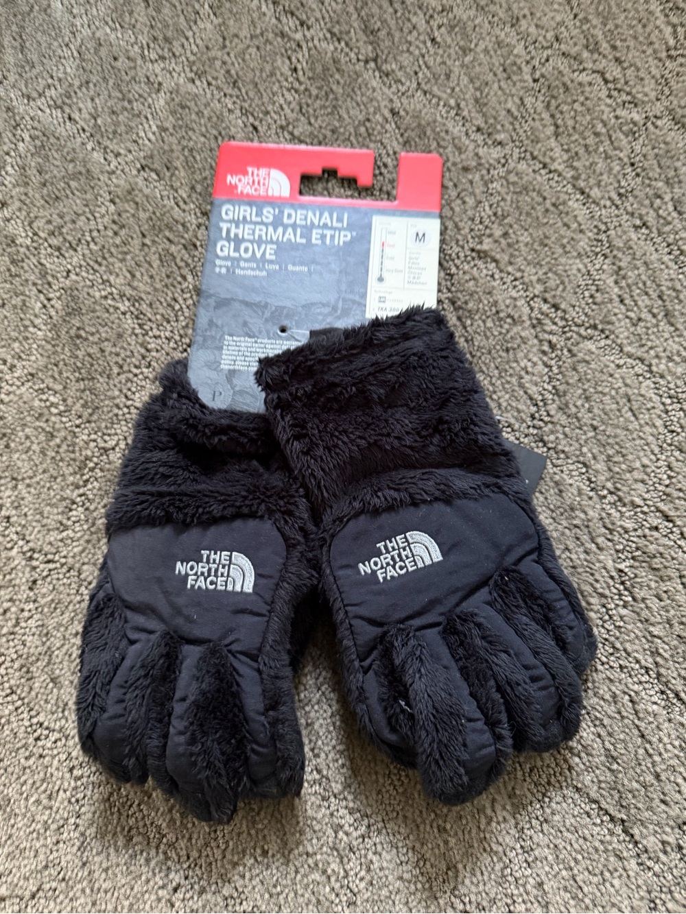 The North Face Girls' Denali Thermal Etip Gloves - Black